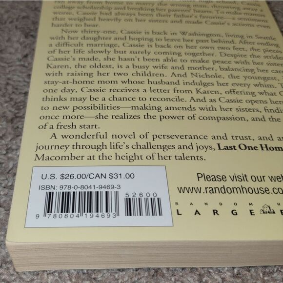 Last One Home A Novel In Large Print Softcover Book by Debbie Macomber - Picture 7 of 14